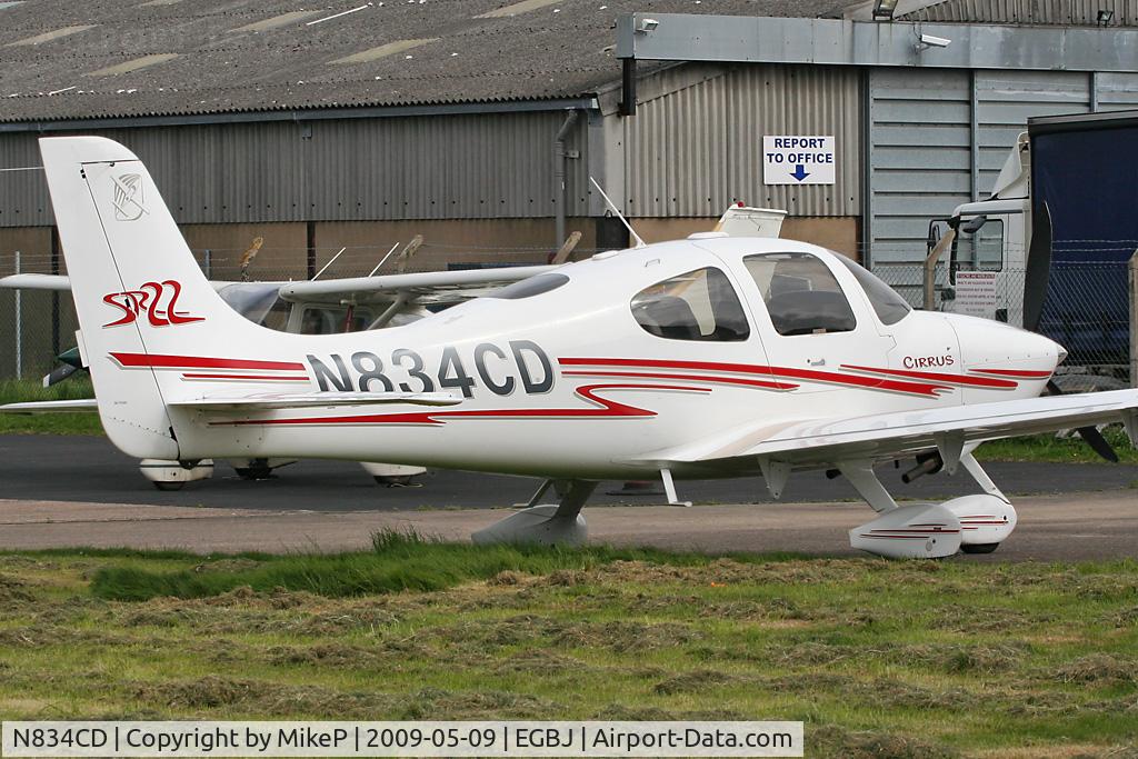 N834CD, 2002 Cirrus SR22 C/N 0168, Outside the RGV Aviation hangars at Staverton.