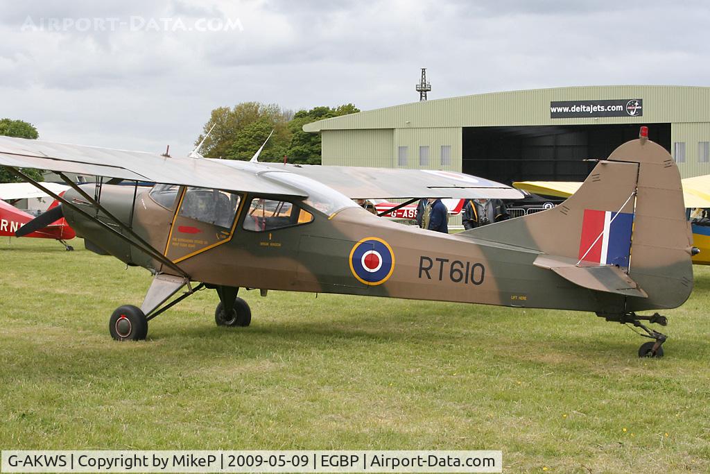 G-AKWS, 1944 Taylorcraft G Auster 4 C/N 1237, Visitor to the 2009 Great Vintage Flying Weekend.