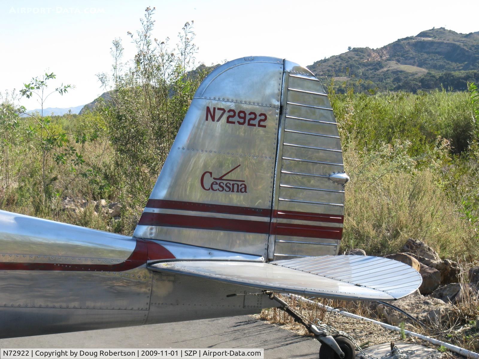N72922, 1946 Cessna 140 C/N 10120, 1946 Cessna 140, Continental C85 85 Hp, tail logo