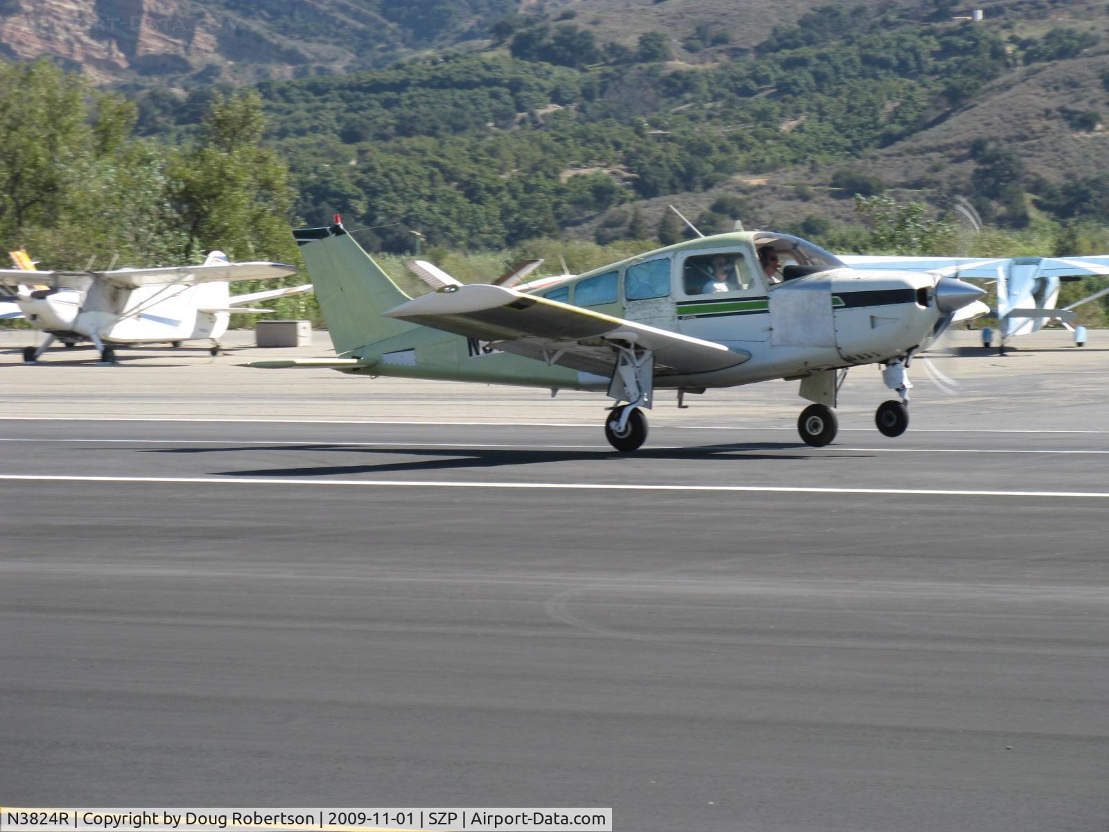 N3824R, 1980 Beech C24R C/N MC-741, 1980 Beech C24R SIERRA 200, Lycoming O&VO-360 200 Hp, takeoff roll Rwy 22
