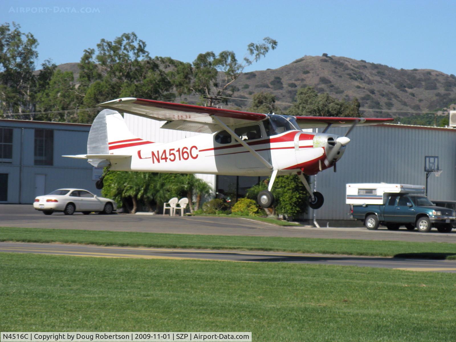 N4516C, 1952 Cessna 170B C/N 25460, 1952 Cessna 170B, Continental C-145 145 Hp, flaps landing Rwy 04