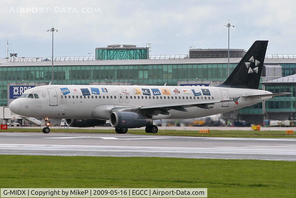 G-MIDX, 2000 Airbus A320-232 C/N 1177, Intersection departure.