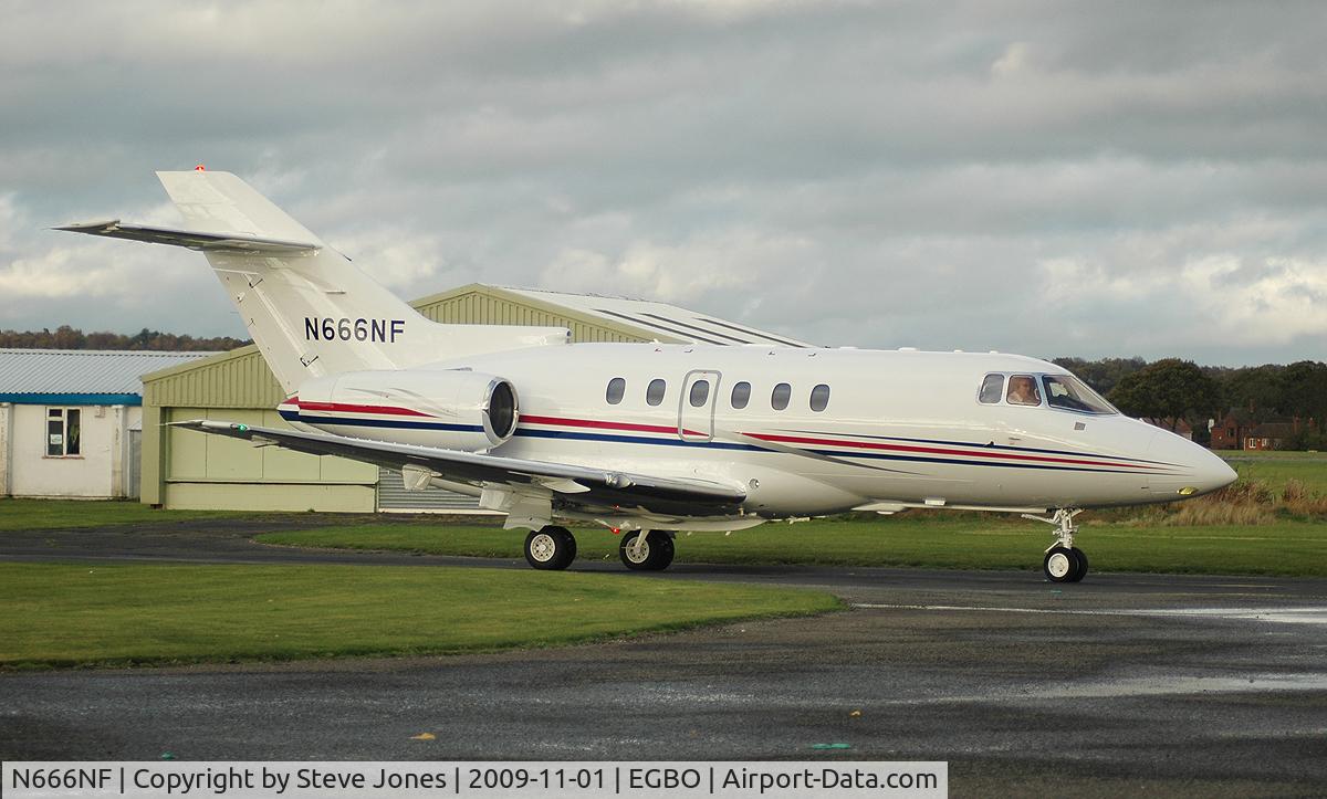 N666NF, 2008 Hawker Beechcraft 750 C/N HB-27, Arriving at EGBO 1/11/09