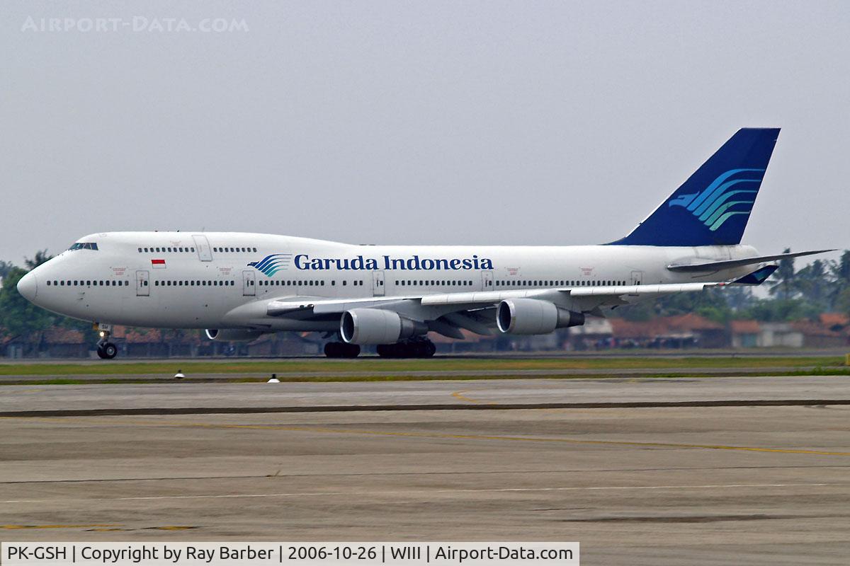 PK-GSH, 1994 Boeing 747-4U3 C/N 25705, Boeing 747-4U3 [25705] (Garuda) Jakarta - Soekarno Hatta International~PK 26/10/2006. Seen departing .