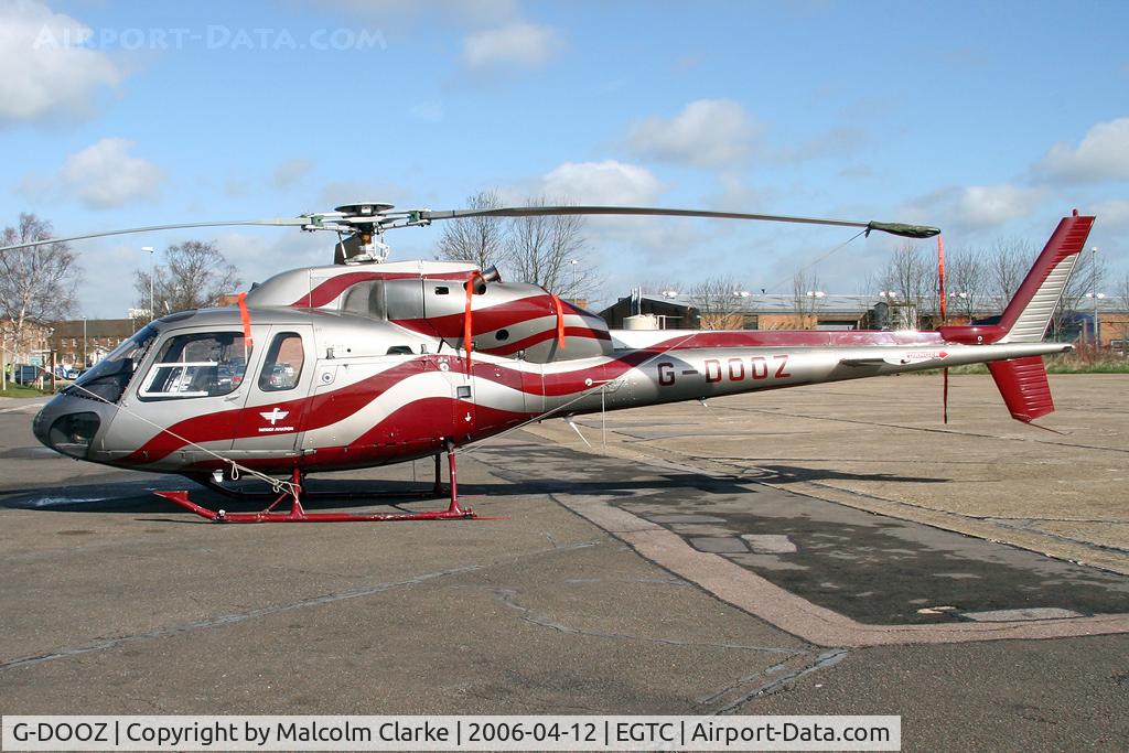 G-DOOZ, 1987 Aerospatiale AS-355F-2 Ecureuil 2 C/N 5367, Aerospatiale AS355F2 at Cranfield Airport.