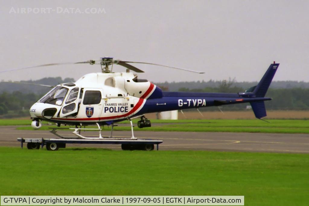 G-TVPA, 1982 Aerospatiale AS-355F-1 Twin Squirrel C/N 5181, Aerospatiale AS355F1 at Oxford Airport, UK.. Now G-BPRI.