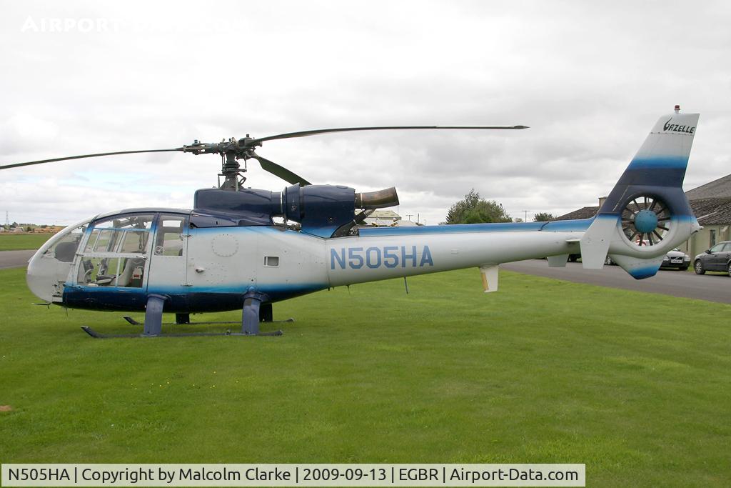 N505HA, 1972 Aerospatiale SA-341G Gazelle C/N 1022, Aerospatiale SA341G Gazelle At Breighton Airfield.