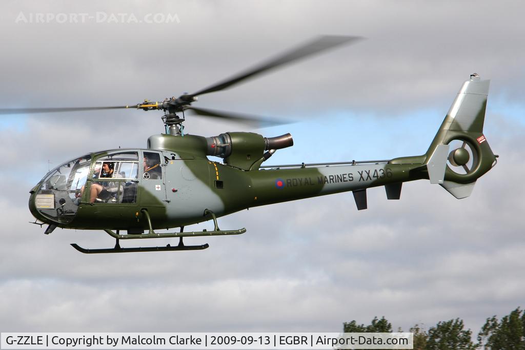 G-ZZLE, 1976 Westland SA-341C Gazelle HT2 C/N WA1402, Westland Gazelle HT2 at Breighton Airfield, UK.