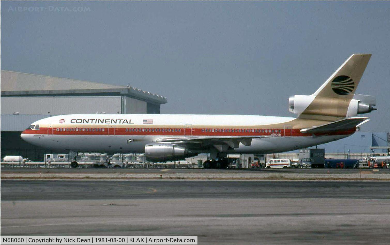 N68060, 1980 McDonnell Douglas DC-10-30 C/N 47850, KLAX B/U