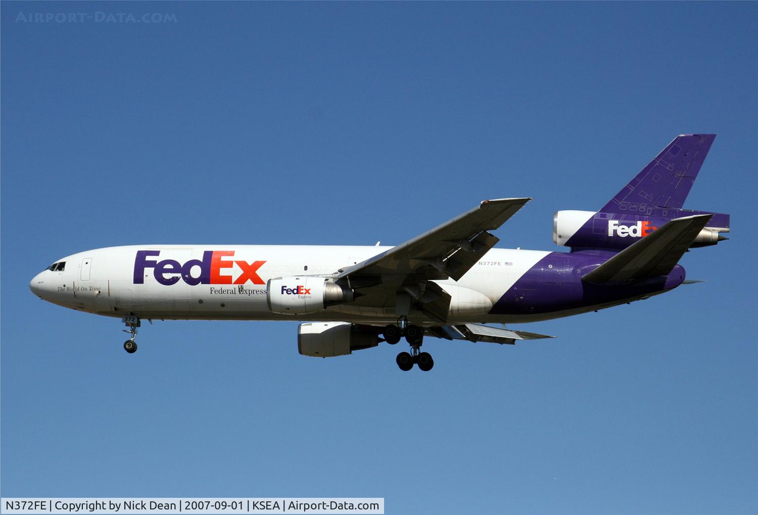 N372FE, 1972 McDonnell Douglas MD-10-10F C/N 46610, KSEA