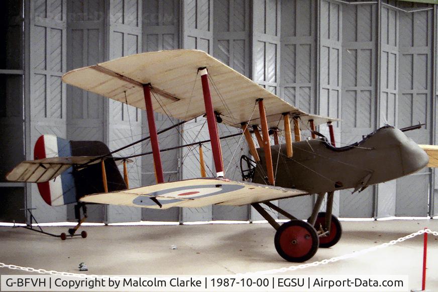 G-BFVH, 1978 Airco DH-2 Replica C/N WA4, Airco DH-2 (replica) at the Imperial War Museum, Duxford in 1987.