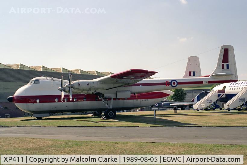 XP411, 1962 Armstrong Whitworth AW-660 Argosy C.1 C/N 6766, Armstrong Whitworth 650 Argosy at RAF Cosford Aerospace Museum.