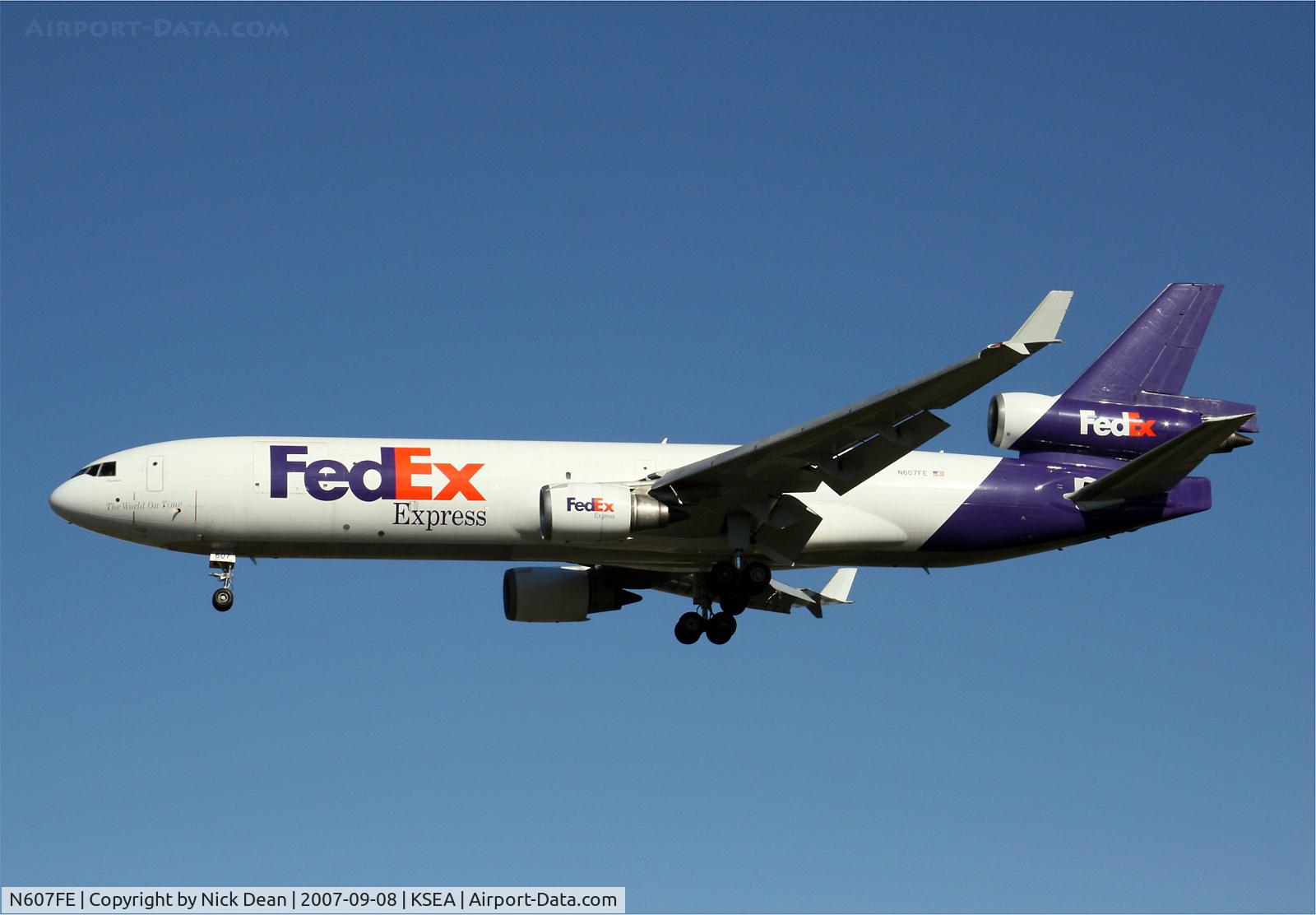 N607FE, 1992 McDonnell Douglas MD-11F C/N 48547, KSEA