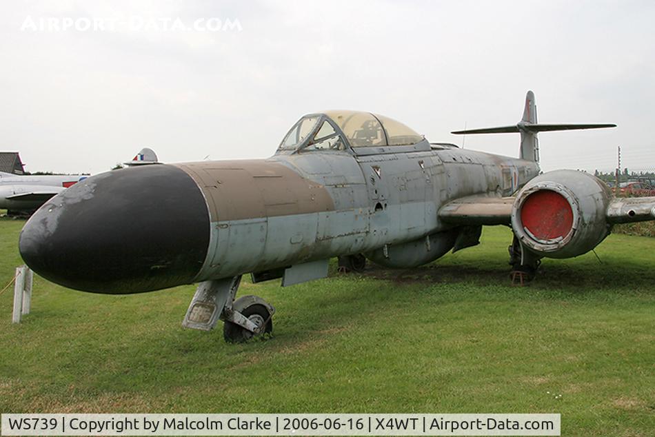 WS739, Gloster Meteor NF(T).14 C/N Not found WS739, Gloster Meteor NF14 at the Newark Air Museum in June 2006.