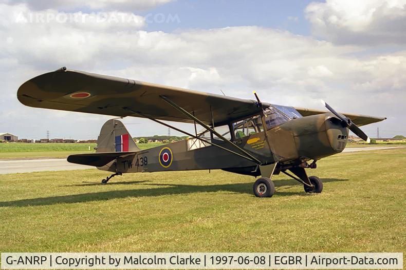 G-ANRP, 1945 Taylorcraft J Auster 5 C/N 1789, Taylorcraft J Auster Mk5. As TW439 of the Royal Air Force at Breighton Airfield, UK in 1997.