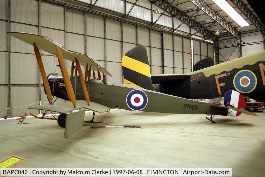 BAPC042, 1968 Avro 504K Replica C/N BAPC.042, Avro 504K (Replica) at The Yorkshire Air Museum, Elvington, N. Yorks in 1997.