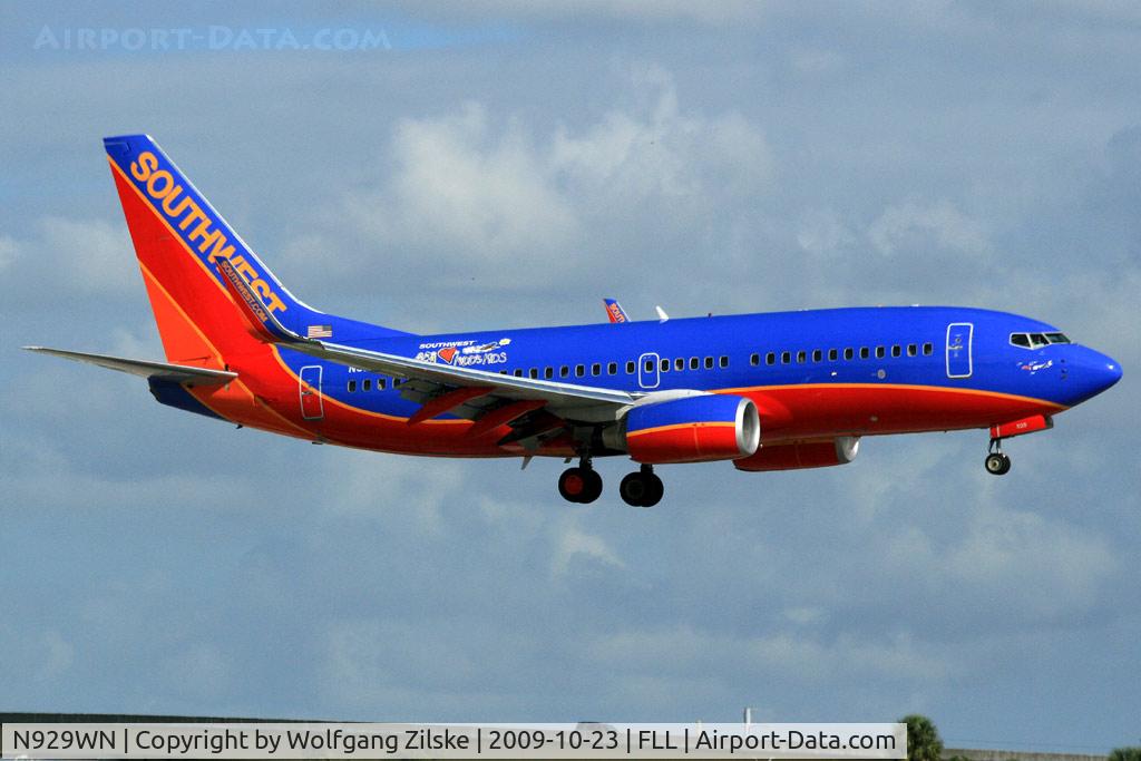 N929WN, 2008 Boeing 737-7H4 C/N 36631, visitor