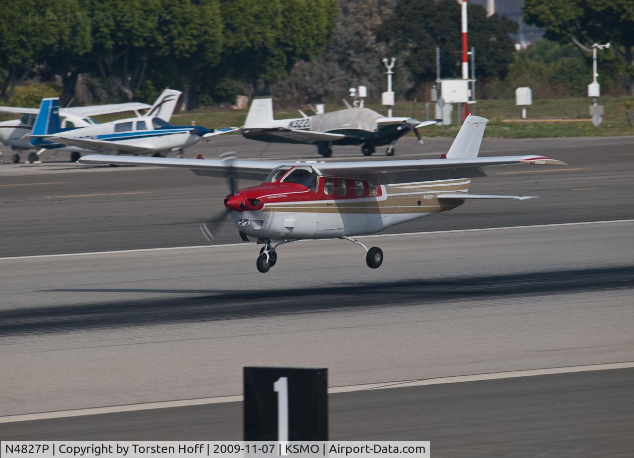 N4827P, 1978 Cessna P210N Pressurised Centurion C/N P21000119, N4827P arriving on RWY 21
