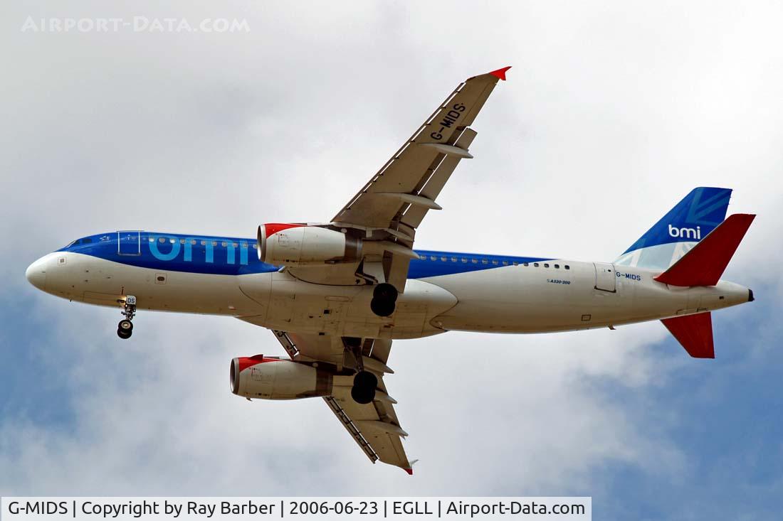 G-MIDS, 2001 Airbus A320-232 C/N 1424, Airbus A320-232 [1424] (bmi British Midland) Home~G 23/06/2006
