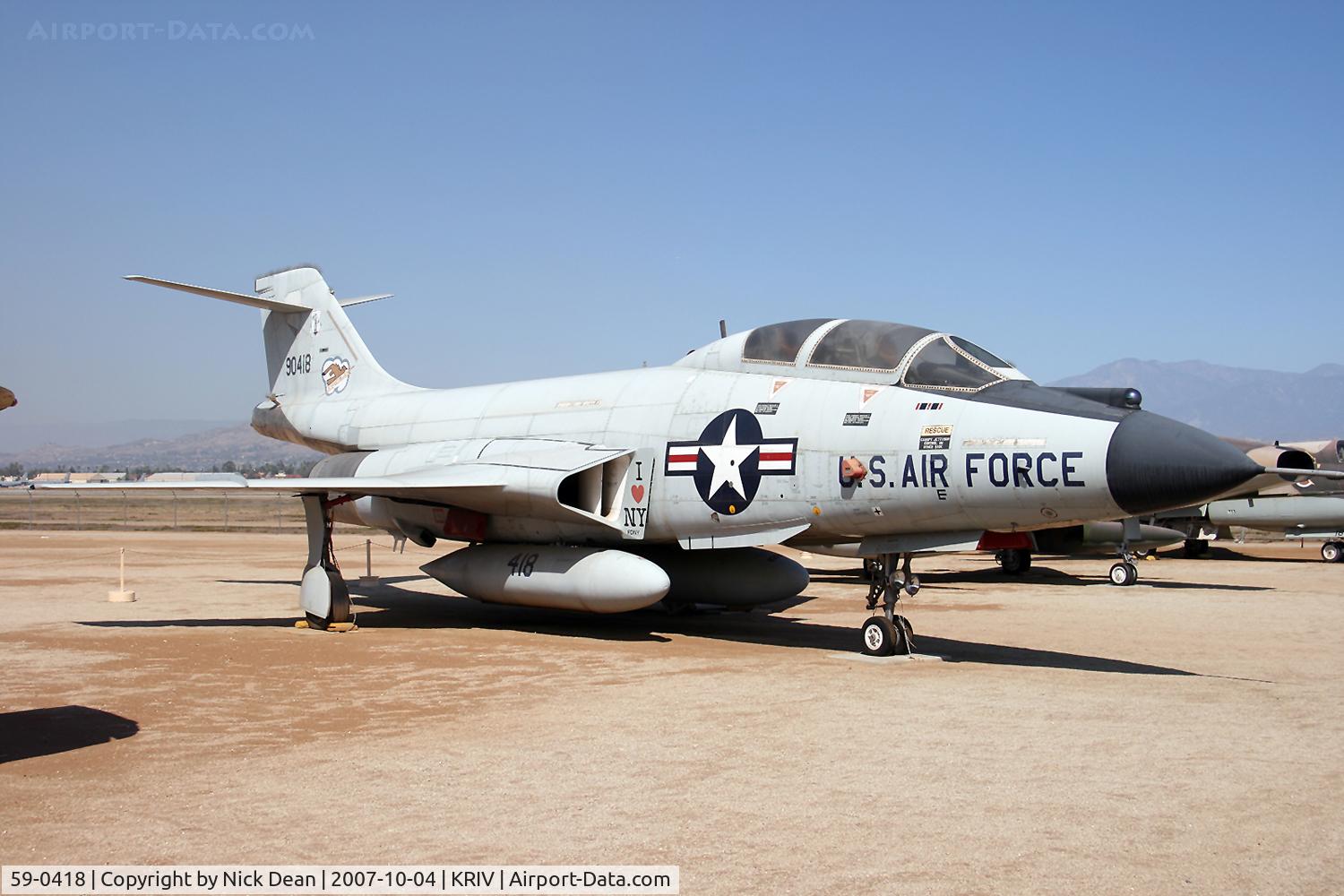 59-0418, 1959 McDonnell F-101B Voodoo C/N 742, KRIV