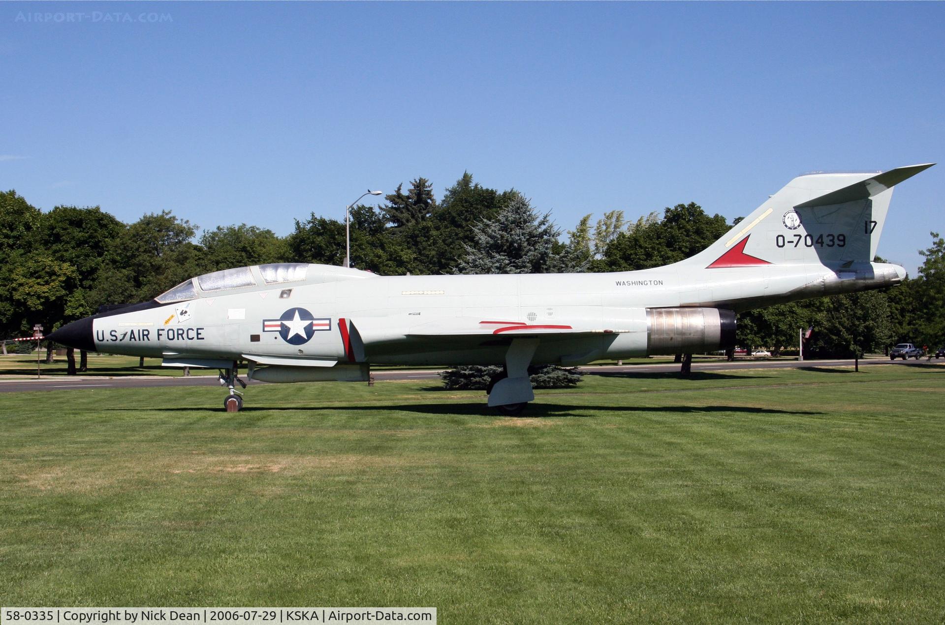 58-0335, 1958 McDonnell F-101B Voodoo C/N 707, KSKA