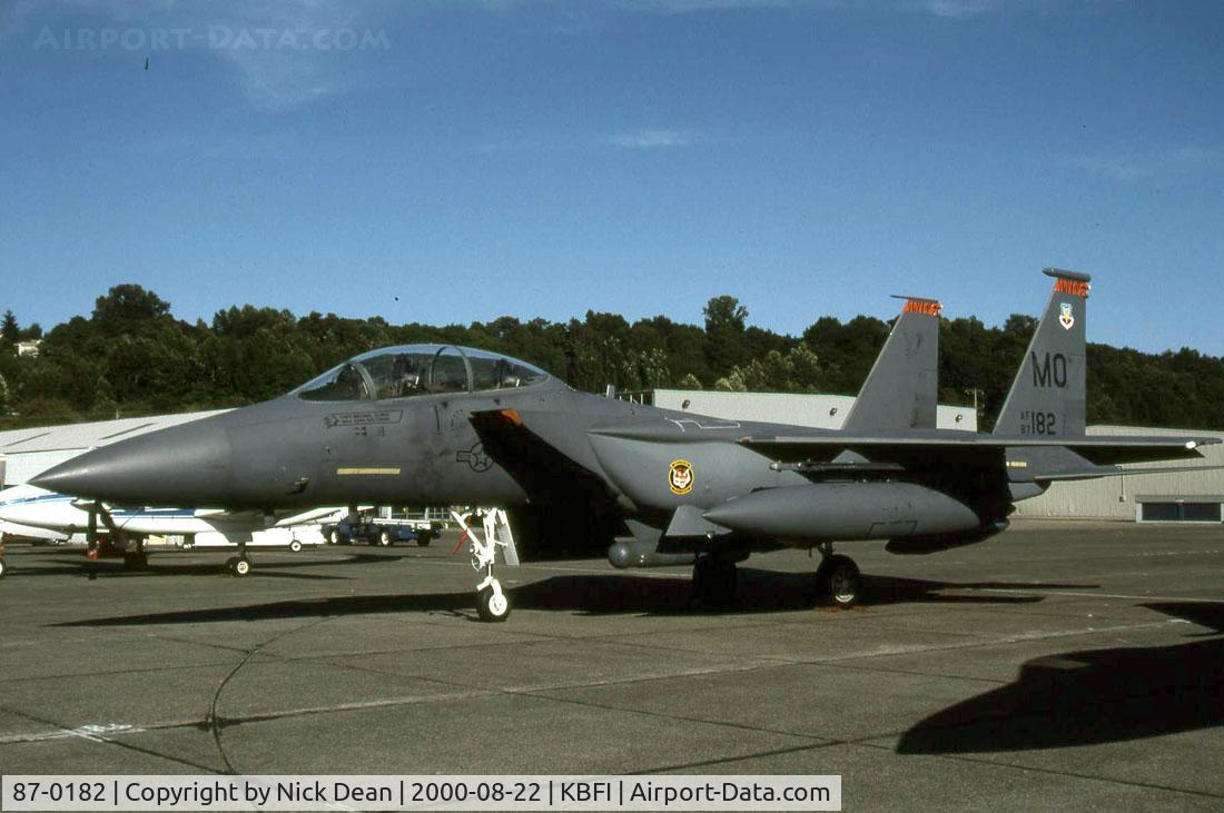 87-0182, 1987 McDonnell Douglas F-15E Strike Eagle C/N 1047/E022, KBFI