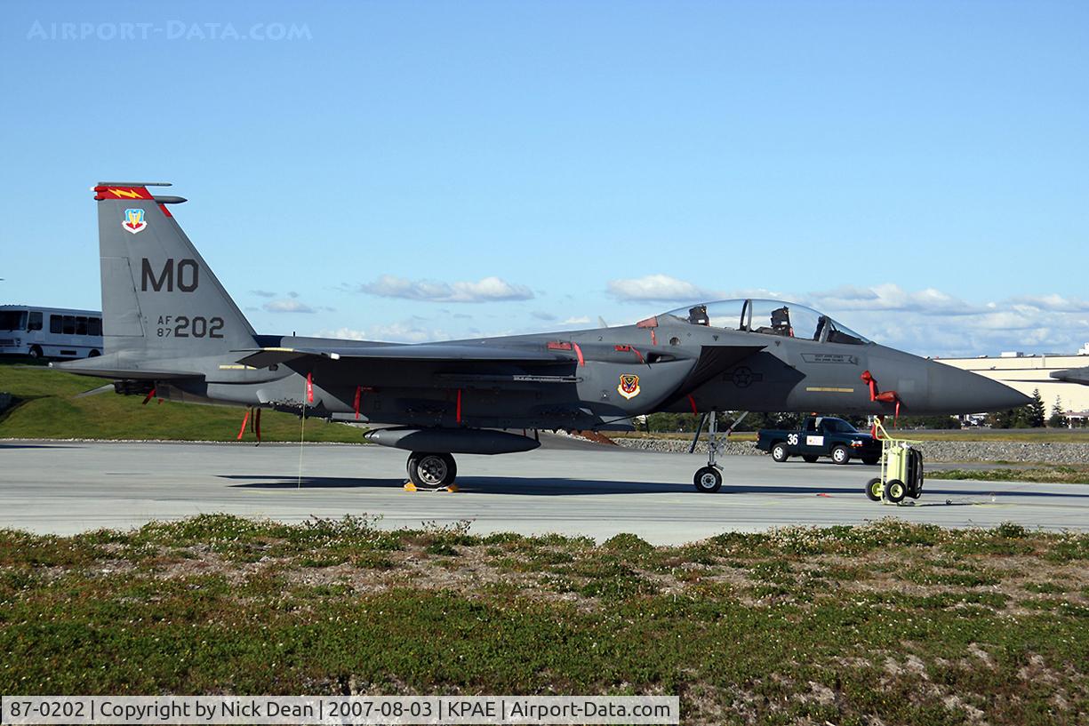87-0202, 1987 McDonnell Douglas F-15E Strike Eagle C/N 1067/E042, KPAE