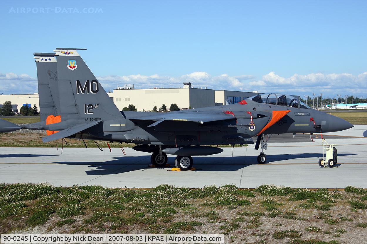 90-0245, 1990 McDonnell Douglas F-15E Strike Eagle C/N 1179/E147, KPAE