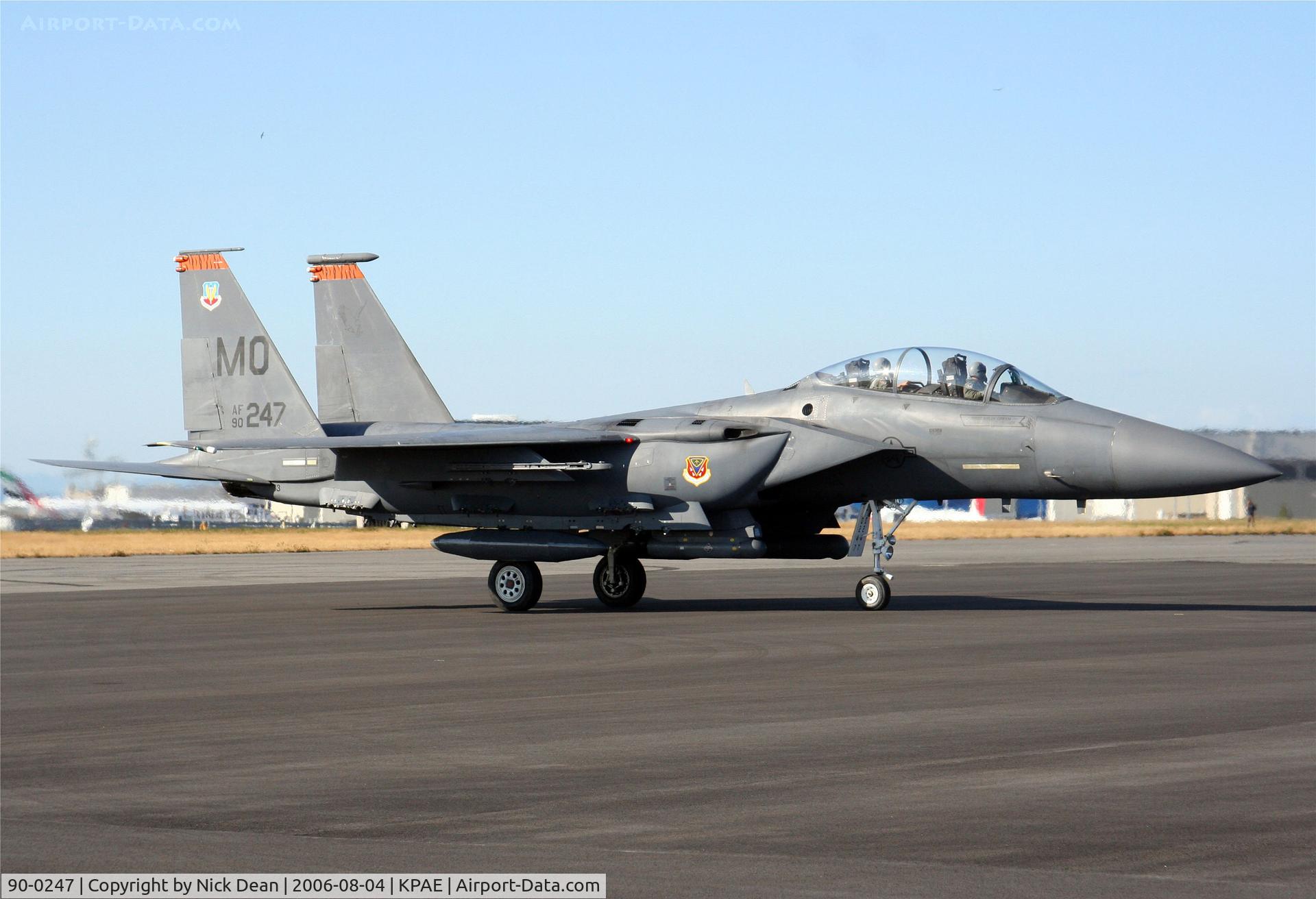 90-0247, 1990 McDonnell Douglas F-15E Strike Eagle C/N 1181/E149, KPAE