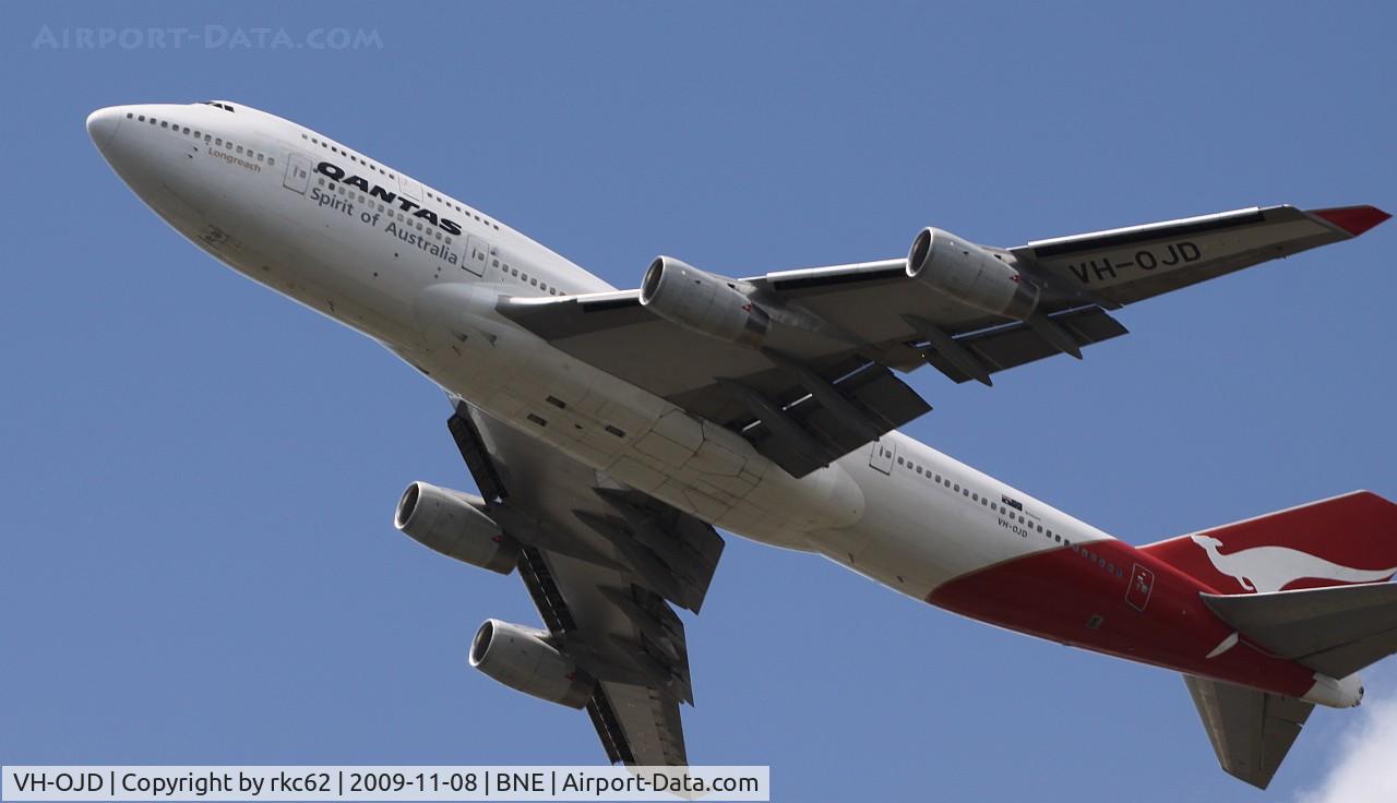 VH-OJD, 1989 Boeing 747-438 C/N 24481, VH-OJD Take-off from Brisbane