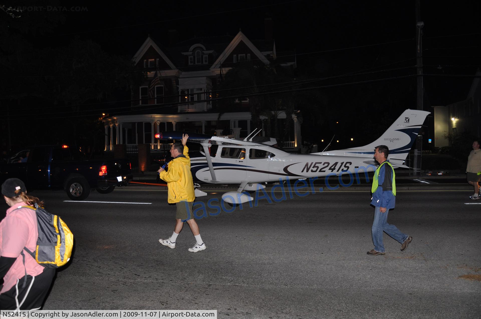 N5241S, Cessna T182T Turbo Skylane C/N T18208954, Cessna personel transporting this aircraft back to the airport so it take depart. This is a two hour process to go about two miles.