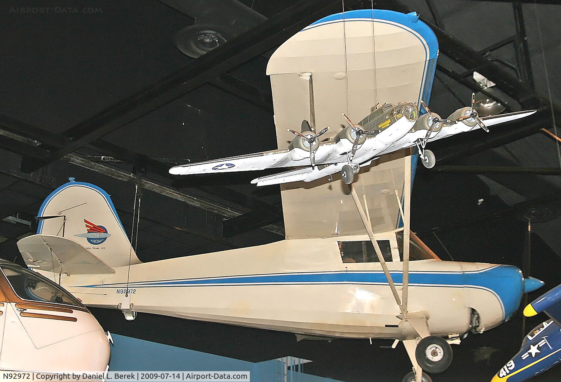 N92972, 1946 Commonwealth 185 Skyranger C/N 1705, This classic aircraft, built in New York State, has been preserved and is on display at the Cradle of Aviation Museum, Garden City, NY.