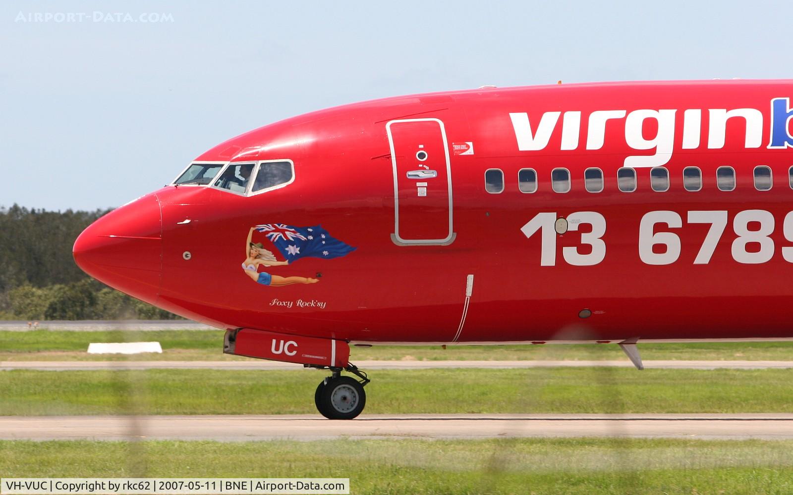 VH-VUC, 2004 Boeing 737-8FE C/N 34014, Foxy Rock'sy Nose Art