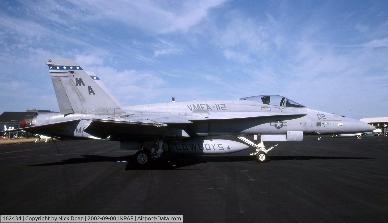 162434, McDonnell Douglas F/A-18A+ Hornet C/N 0277, KPAE W/O 21st Apr 2004