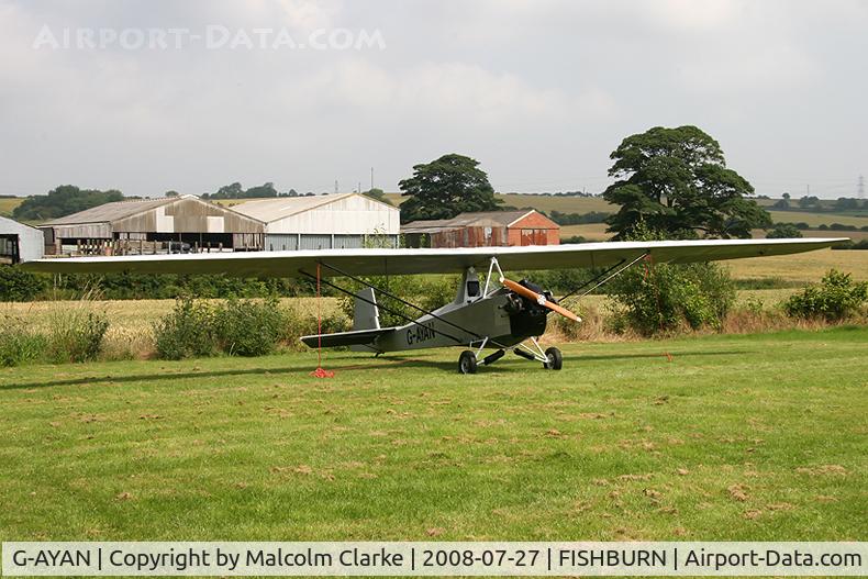 G-AYAN, 1970 Slingsby Cadet Motor Glider III C/N PFA 1385, Cadet lll Motor Glider (Slingsby T-31 conversion) at Fishburn Airfield, UK in 2008.