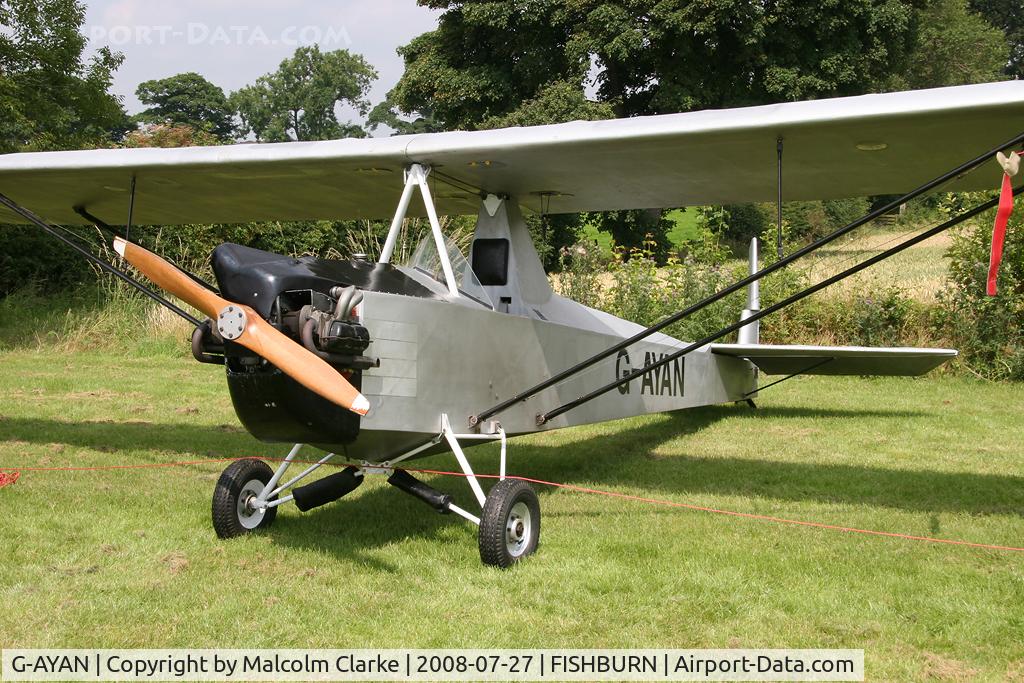 G-AYAN, 1970 Slingsby Cadet Motor Glider III C/N PFA 1385, Cadet lll Motor Glider (Slingsby T-31 conversion) at Fishburn Airfield, UK in 2008.