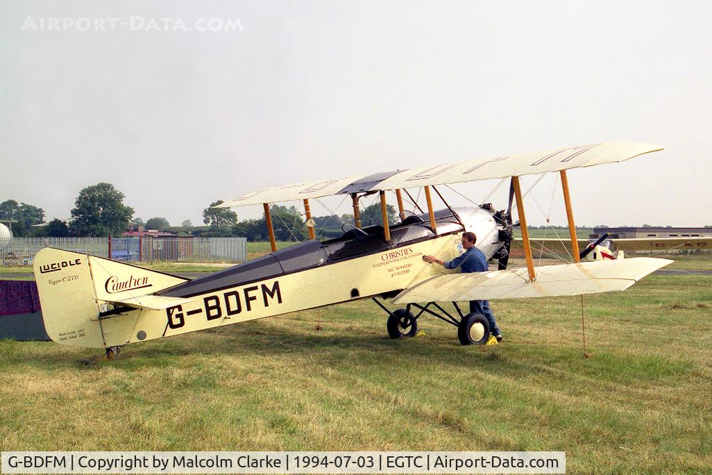 G-BDFM, 1932 Caudron C.270 Luciole C/N 6607/32, Caudron C-270 Luciole. At the 1994 PFA Rally at Cranfield.
