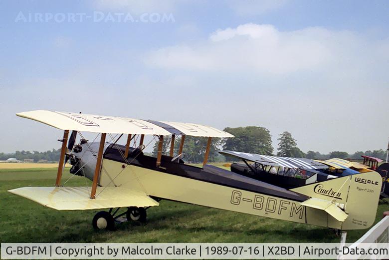 G-BDFM, 1932 Caudron C.270 Luciole C/N 6607/32, Caudron C-270 Luciole at Badminton Air Day in 1989.