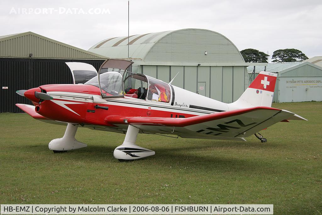 HB-EMZ, 1957 CEA Jodel DR-221 Dauphin C/N 79, CEA DR-221 Dauphin at Fishburn Airfield, UK in 2006.