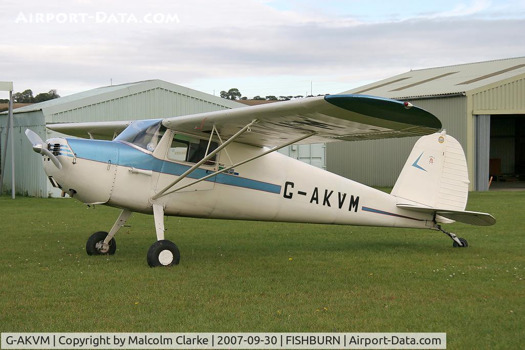 G-AKVM, 1947 Cessna 120 C/N 13431, Cessna 120. At Fishburn Airfield, UK in 2007.