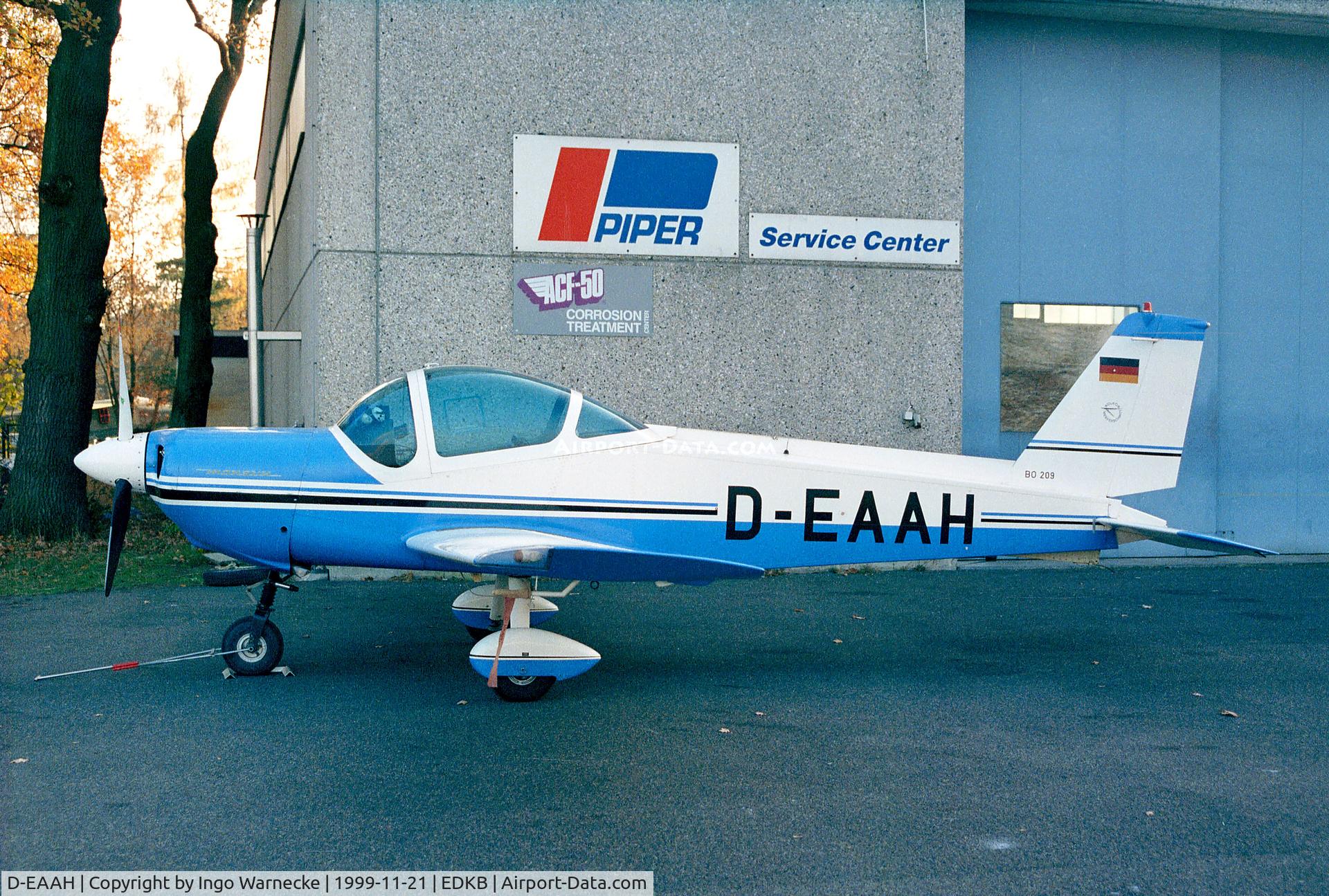 D-EAAH, Bolkow BO-209 Monsun 160RV C/N 168, Bölkow Bo 209 Monsun 160RV at Bonn-Hangelar airfield