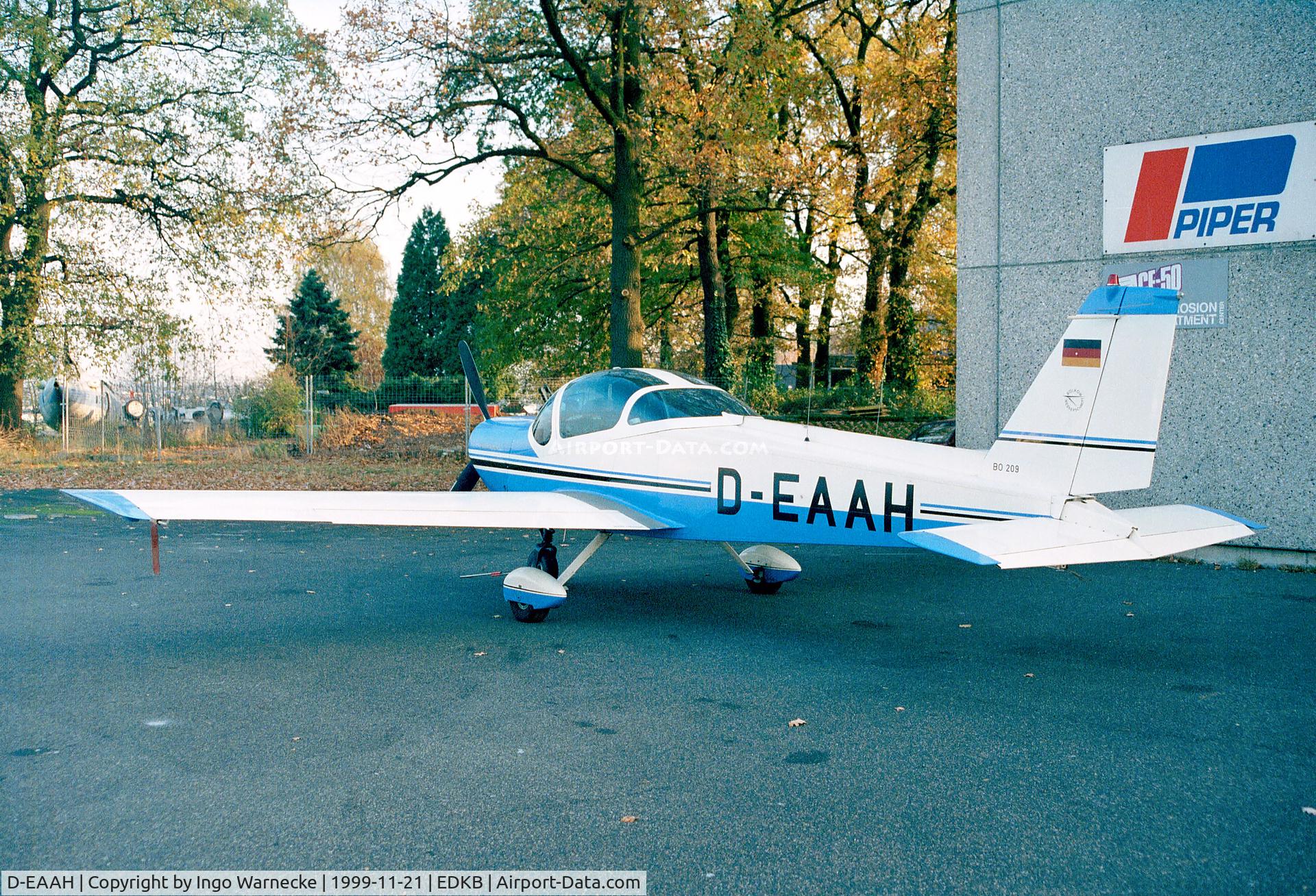 D-EAAH, Bolkow BO-209 Monsun 160RV C/N 168, Bölkow Bo 209 Monsun 160RV at Bonn-Hangelar airfield