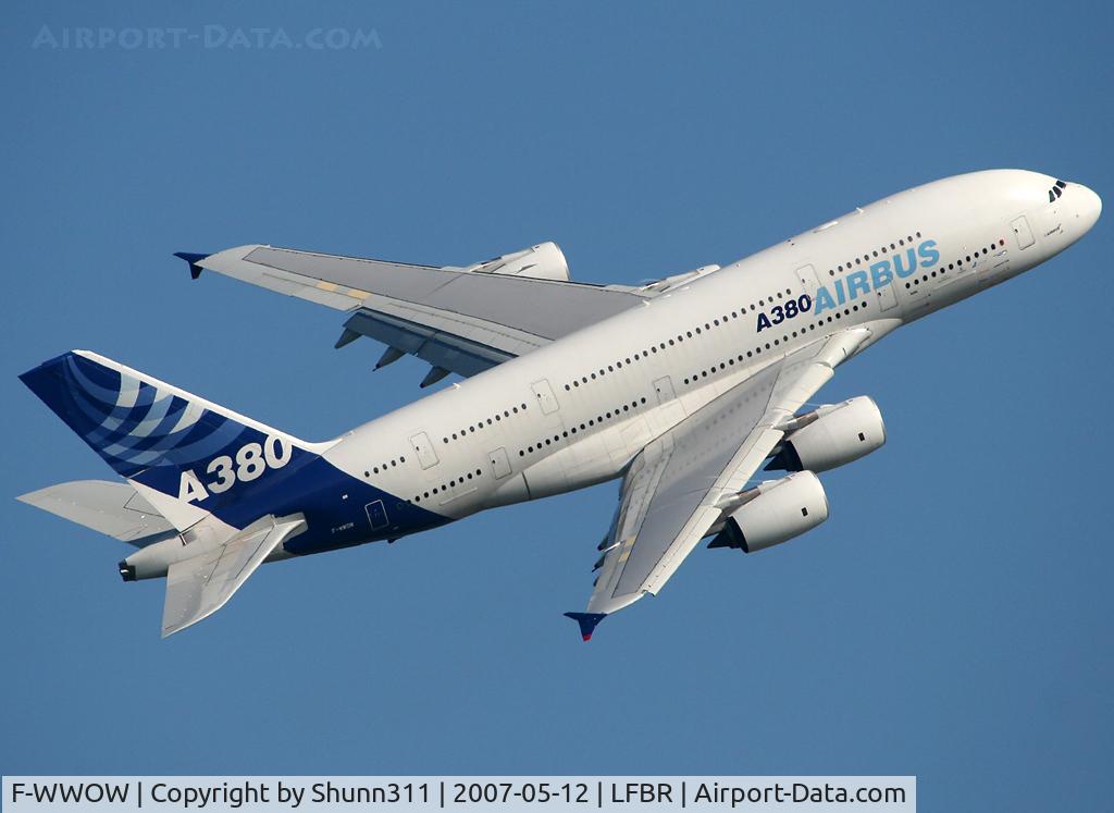 F-WWOW, 2005 Airbus A380-841 C/N 001, LFBR Air Expo Airshow 2007