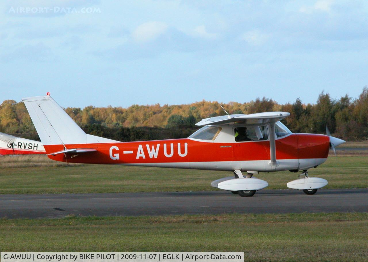 G-AWUU, 1968 Reims Cessna F150J C/N 0408, TAXYING TO THE RUN UP AREA FOR RWY 25