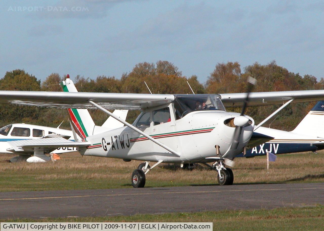 G-ATWJ, 1964 Reims Cessna F172F Skyhawk C/N 0095, LEAVING THE VISITORS PARKING