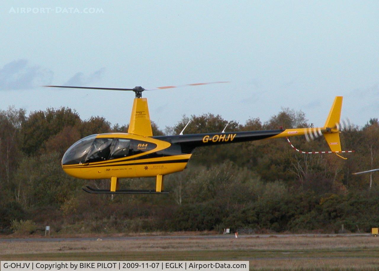 G-OHJV, 2007 Robinson R44 Raven I C/N 1722, DEPARTING AFTER LUNCH