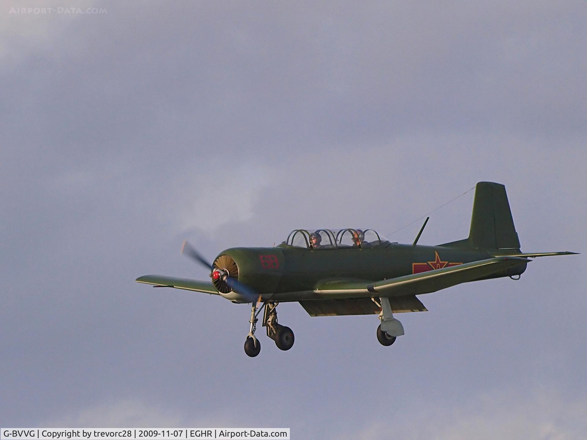 G-BVVG, 1966 Nanchang CJ-6A Chujiao C/N 2751219, landing at Goodwood