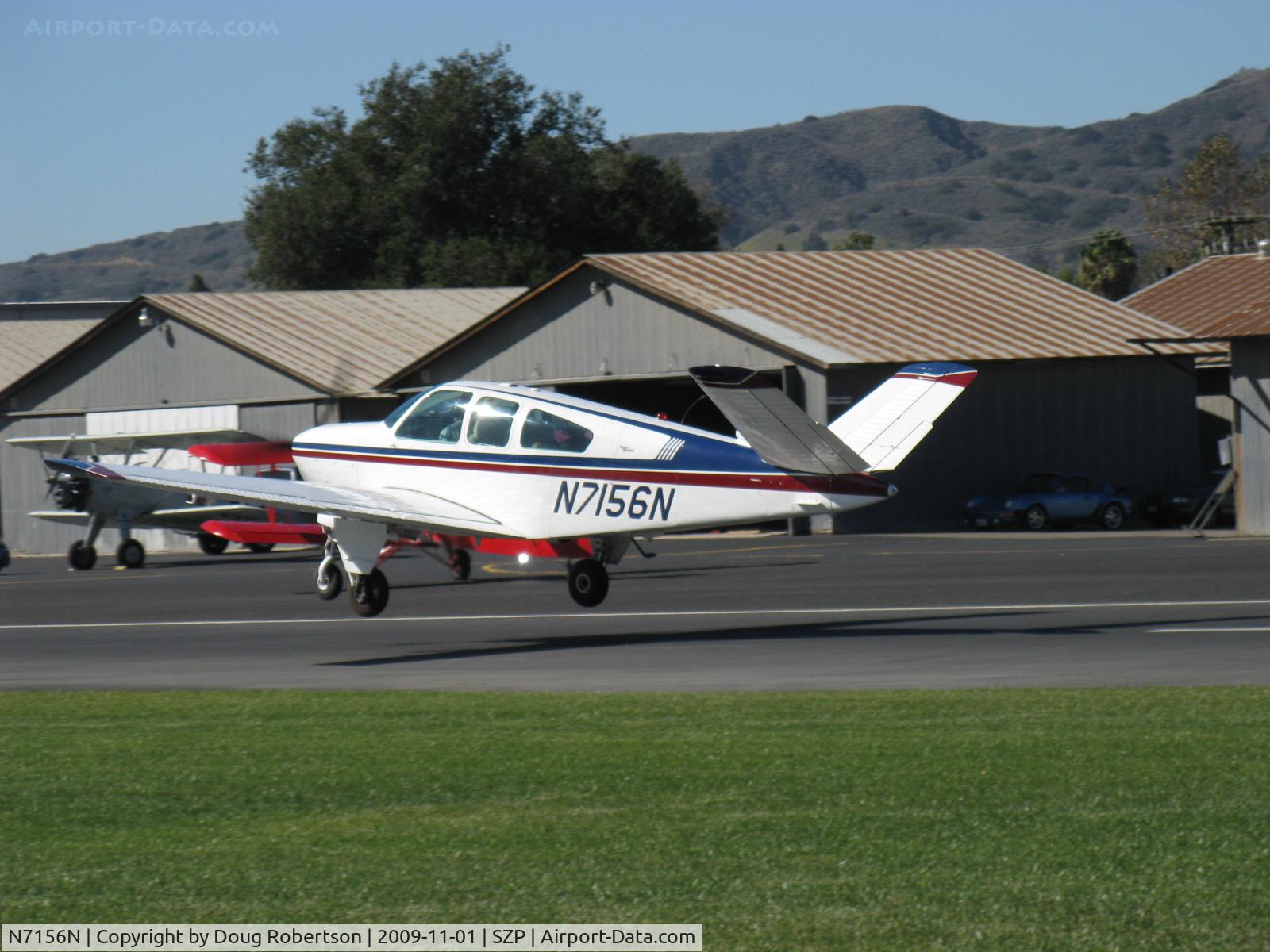 N7156N, 1968 Beech V35A Bonanza C/N D-8687, 1968 Beech V35A BONANZA, Continental IO-520-B 285 Hp, takeoff Rwy 22