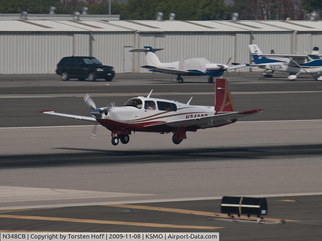 N348CB, 2007 Mooney M20TN Acclaim C/N 31-0033, N348CB arriving on RWY 21