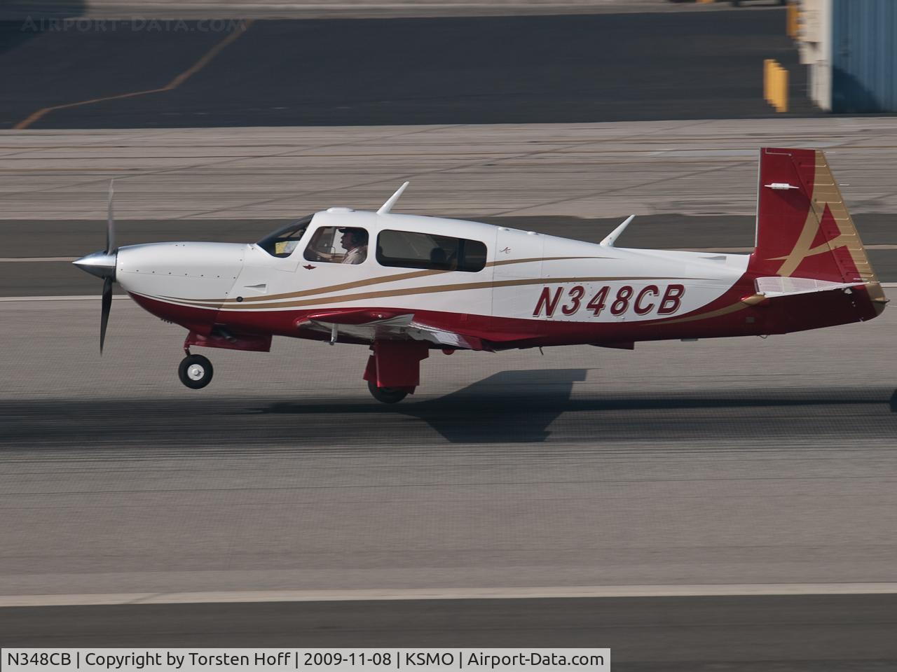 N348CB, 2007 Mooney M20TN Acclaim C/N 31-0033, N348CB arriving on RWY 21